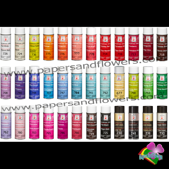 Thùng 4 chai sơn xịt màu hoa Design Master