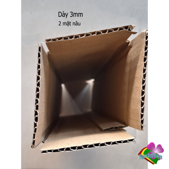 100 Hộp carton 3 lớp 7.5 x 7.5 x 36 cm