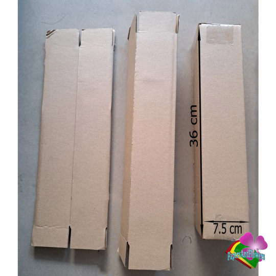 100 Hộp carton 3 lớp 7.5 x 7.5 x 36 cm