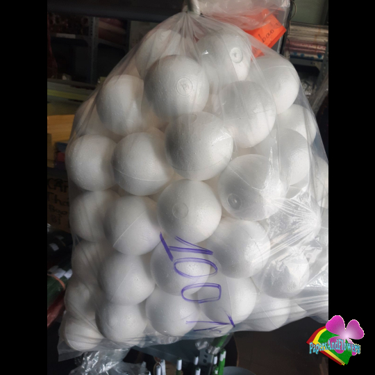 100 quả cầu xốp 6.9cm